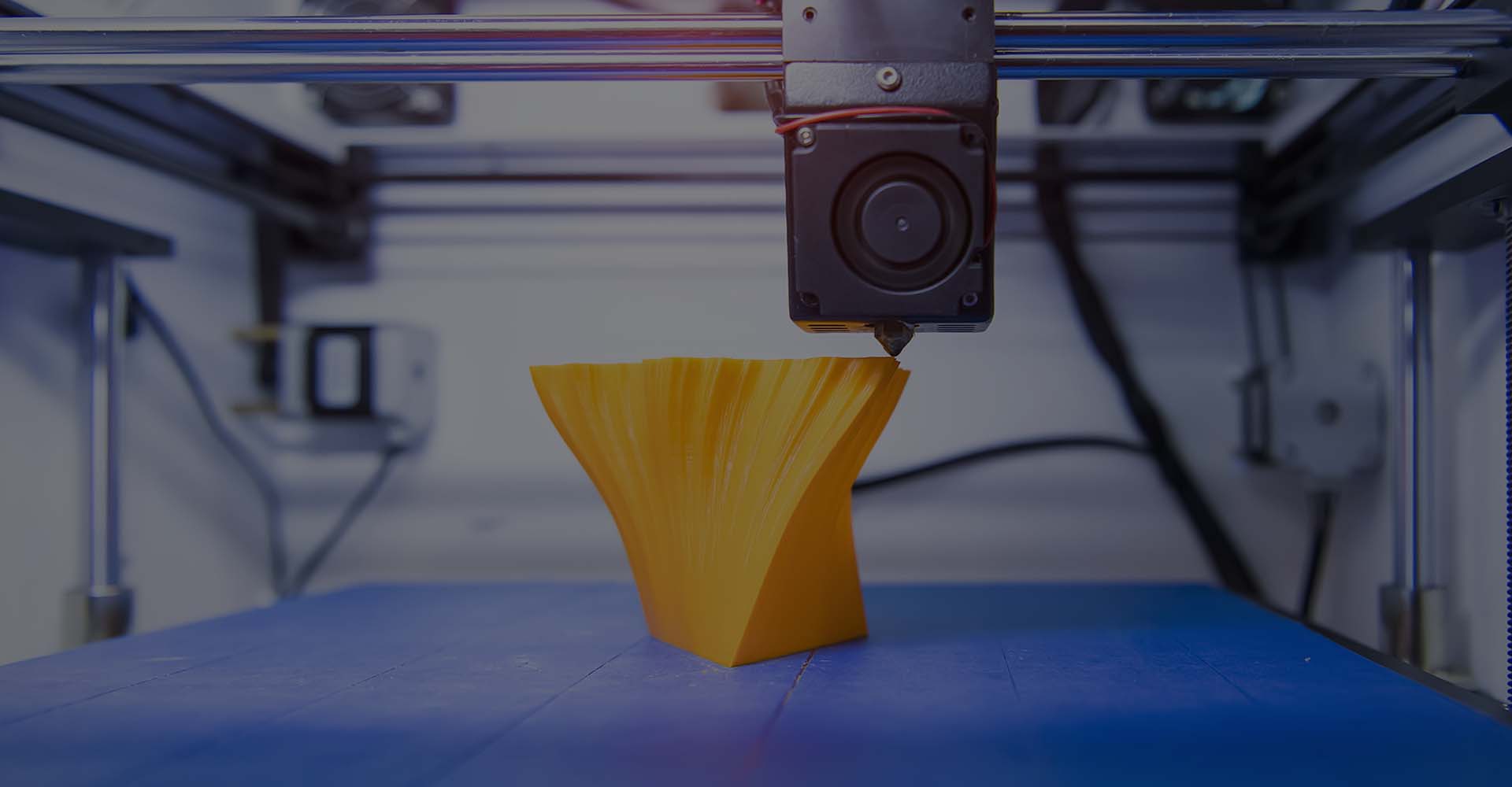 A 3d printer creating a piece